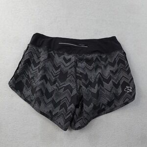 Rabbit Running Hopper Shorts Womens XS Black Geometric 4" Lined Running Gym